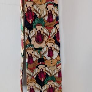 Festive Turkey Pattern Tie